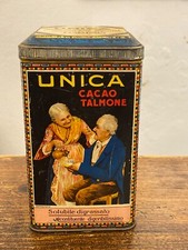 Scatole in latta-Cacao-Cioccolato Talmone-Unica Due Vecchi 1930-cm  20