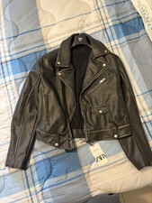 Giacca biker effetto - , pelle