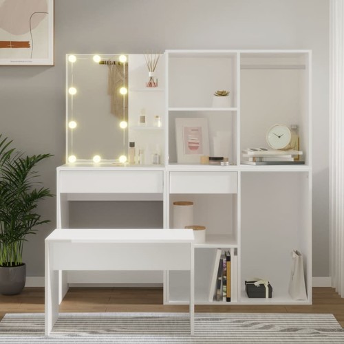 Vidaxl set tavolo toeletta - set,