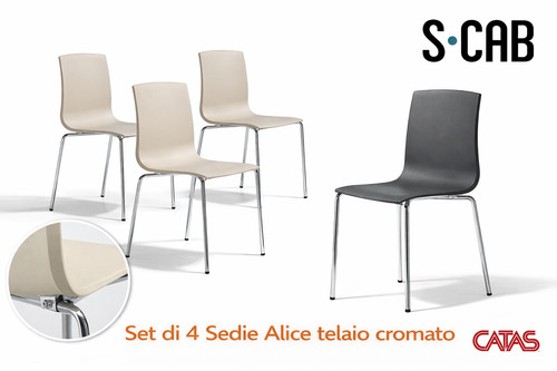 Set sedie alice con - 4,