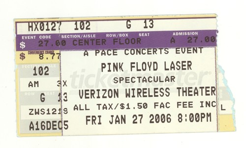 Biglietto pink floyd laser - biglietto,