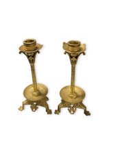 Coppia di candelabri in ottone