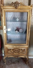 Vetrina antica colore oro in