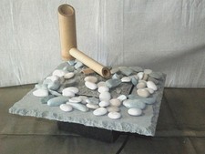 FONTANA ZEN BASE IN TERRACOTTA 1 SACCHETTO DI SASSI LEVIGATI DALL NATURA, ROCCIA