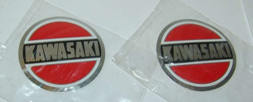 Coppia adesivi loghi kawasaki - adesivi,