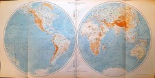 Carta geografica antica GRANDE