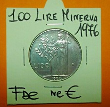 100 LIRE 1976 ITALIA MINERVA FDC UNC FIOR DI CONIO DA ROTOLI COMPRALO SUBITO 