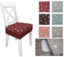 Vesti Sedia Elasticizzati Coppia Coprisedia Shabby Cuori Paris Vari Colori