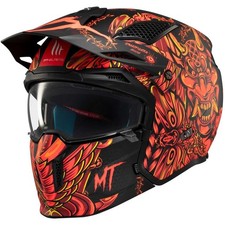 CASCO ADULTO UNISEX PER MOTO  STREETFIGHTER MT HELLISH  B5 JET  CON MENTONIERA