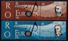 Isola di Man 1985 Europa Anno Musicale Inno Nazionale Compositori Scala Musicale MNH
