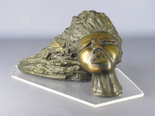 Scultura testa bronzo - , fusione