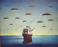 Quadro Dipinto Olio su Tela del grande Maestro Franco Fortunato. Dim. 65 x 80 cm