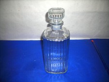 BOTTIGLIA IN VETRO PER LIQUORI WHISKY RUM BRANDY VINTAGE CON TAPPO