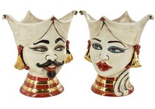 Vaso Testa di Moro Re Regina