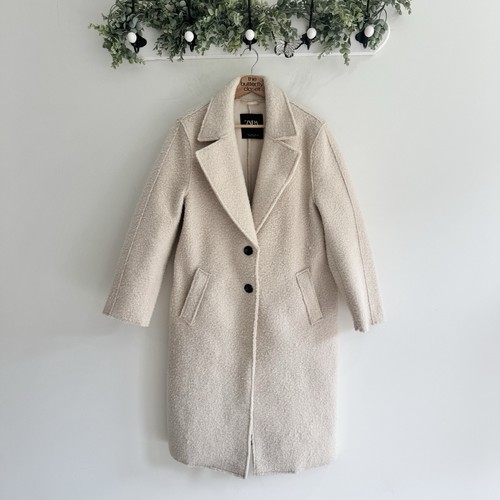Zara bouclé coat lapel collar - bouclÉ,