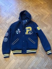 Polo Ralph Lauren-Giubbotto  in panno Blu con cappuccio imbottito taglia M