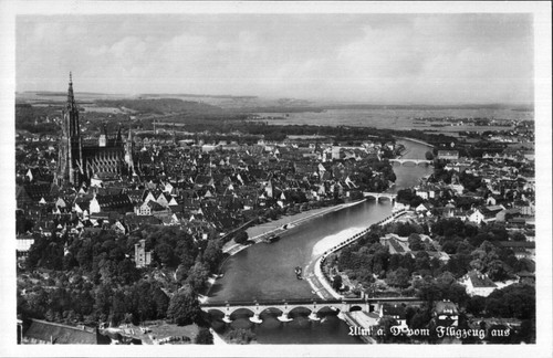 Ulm donau dall aereo - ulm, dall'aereo