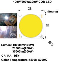 Alto CRI Ra 95+ 100W/200W/300W/500W COB LED bianco o radiatore lente LED