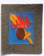 Scudetto Omerale Guastatori plastica. Esercito Genio