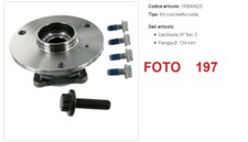 VKBA6625 KIT CUSCINETTI RUOTA POSTERIORE SMART CABRIO-CITY-FORTWO-ROADSTER