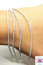 BRACCIALE  TENNIS IN ARGENTO