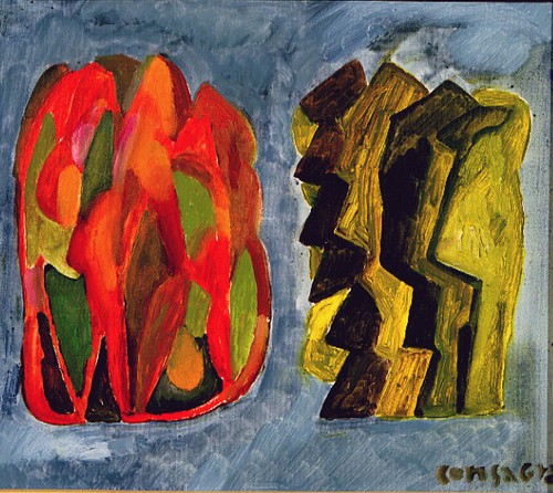 Pietro consagra olio tela - ,