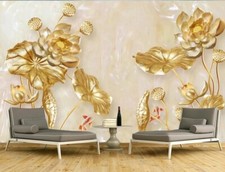 Carta da parati 3D foglia di