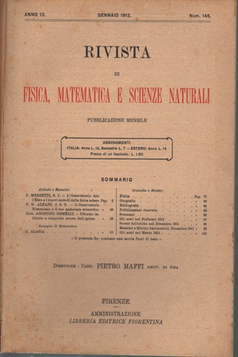 Rivista fisica matematica - rivista, fisica,