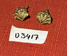 antiche Maniglie Pomelli pomoli in  Bronzo con decori a conchiglia U3417