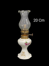 Lume a petrolio antico Lampada a olio con boccia di vetro H. 20 Cm vintage