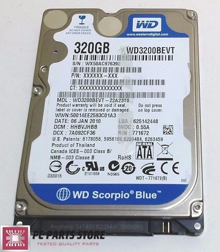 Western digital 320 5 - gb, 2,5