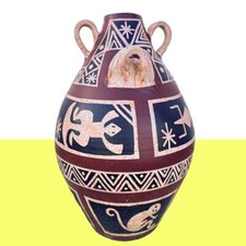 Vaso in ceramica decorato con