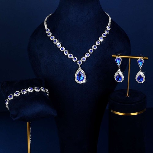 Set gioielli goccia zirconi - gioielli,