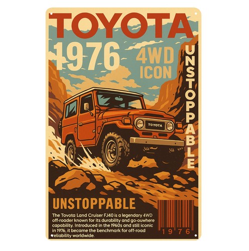 Poster metallo camion - poster, in