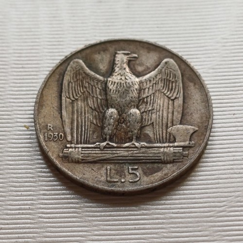 Silver moneta lire aquilotto - silver,