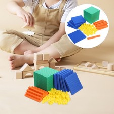  1 set di cubi matematici in plastica, blocchi educativi, blocchi di conteggio