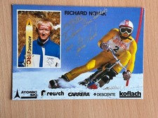 Richard Novak - Snowbike - cartolina autografata originale firmata - S 10374