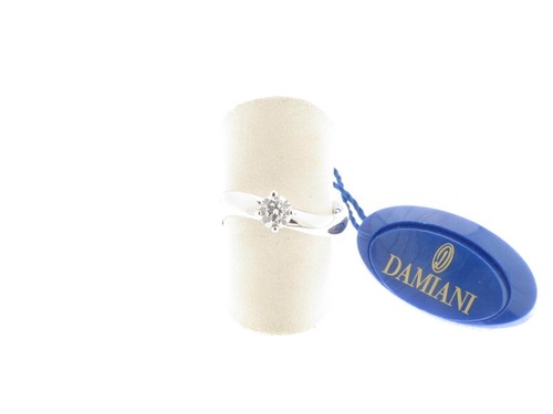 Damiani anello solitario onda - damiani,