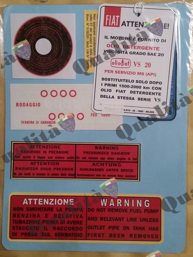 Kit adesivi fiat 600 - kit,