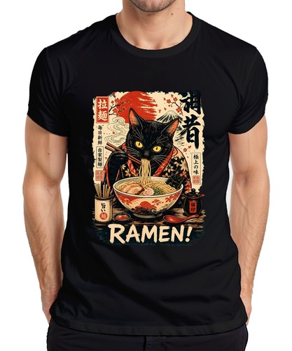 Ramen maglietta uomo - ramen!, gatto