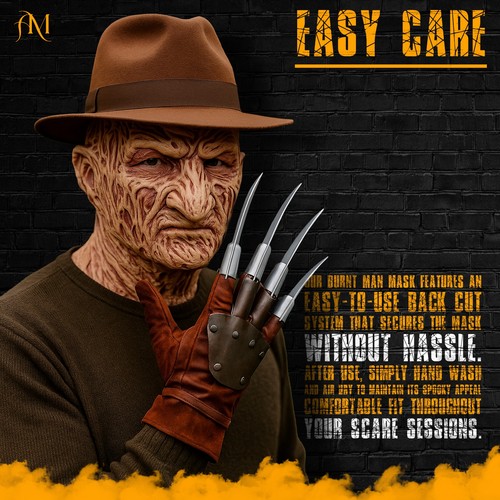 Maschera freddy krueger incubo - freddy,