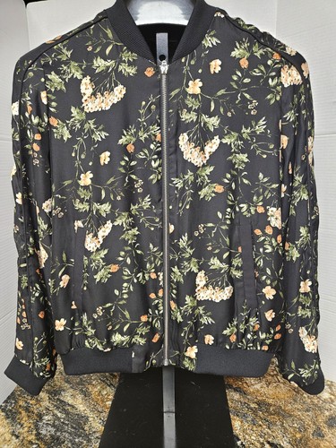 Giacca donna nera floreale - nera,