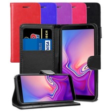 Custodia a portafoglio in pelle per Samsung Galaxy J6+ Plus SM-J610FN/DS - supporto pieghevole