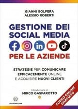 libro GESTIONE SOCIAL MEDIA PER LE AZIENDE copertina rigida - Gianni Golfera