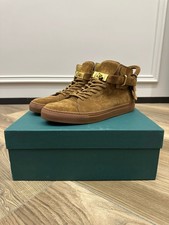 Buscemi High Top Sneakers 100MM Brown Suede taglia 45