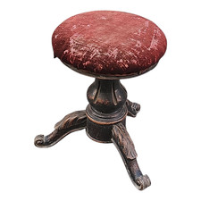 Panchetto da Pianoforte Antico Stile Luigi Filippo Italia Metà XIX Secolo Noce