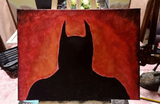 Batman Dipinto Artigianale a mano, acrilici. Firmato. 2025