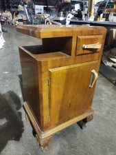 Comodino in legno di noce stile ART DECO inizio XX sec vintage 43x34x74 cm