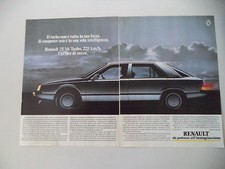 advertising Pubblicità 1986 RENAULT 25 V6 TURBO