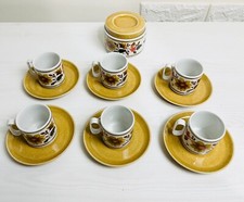 Set tazzine caffè Tognana Vintage Anni 70 Servizio da 6 piattini e zuccheriera